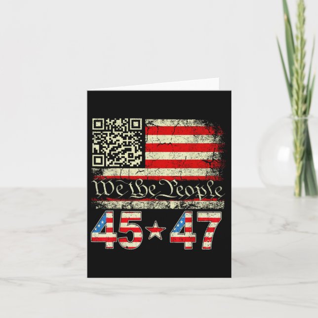 Carte Trump Dance Troll Qr Funny Trump Dance Code Retro (Devant)