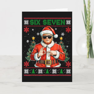 Carte Trump dit 67 Meme Six Seven Funny Ugly Noël 