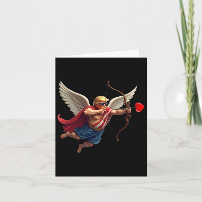 Carte Trump drôle cœur Saint-Valentin  (Devant)