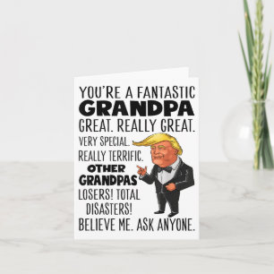 Carte Trump Drôle Vous Un Grand-Père Fantastique Grand V