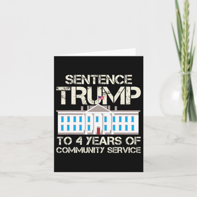 Carte Trump écopera de 4 ans de service communautaire (Devant)