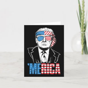 Carte Trump est heureux 4 juillet Trump Dons du drapeau