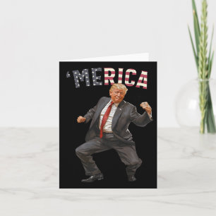Carte Trump est heureux 4 juillet Trump Dons du drapeau