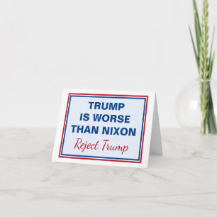 Carte Trump Est Pire Que Nixon Ne Rejette Trump