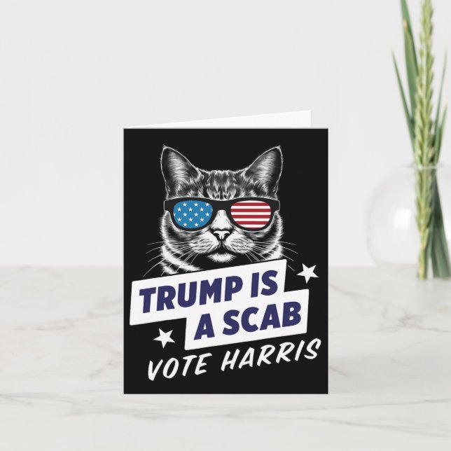 Carte Trump Est Un Scab Vote Harris 2024 (Devant)