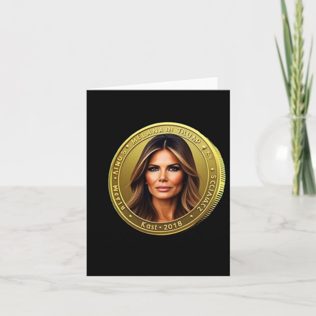 Carte Trump Et Melania Devise Lance Mème Coin Trum (Devant)