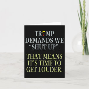 Carte Trump exige que l'on ferme les yeux, ce qui signif