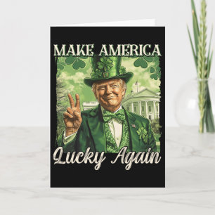 Carte Trump Faire de l'Amérique chanceuse encore St Patr