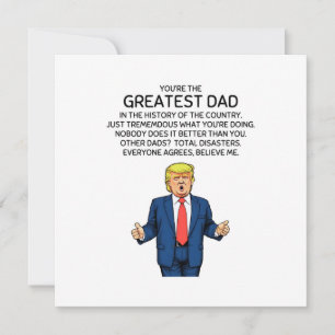 Carte Trump Fête des pères Trump papa anniversaire