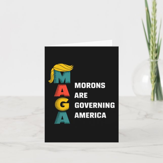 Carte Trump Funny, Trump et les morons gouvernent l'Amér (Devant)