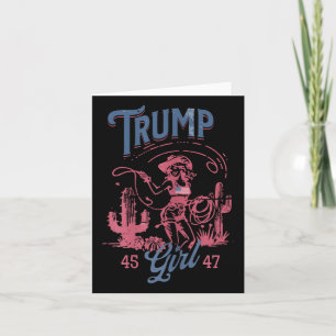Carte Trump Girl Cowgirl Donald Trump Président Funny El