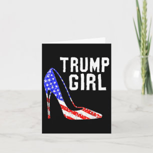 Carte Trump Girl Trump Élection 2025 Drapeau américain