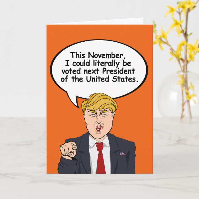 Carte Trump Halloween Card - Il y a des choses effrayant (Fleur jaune)