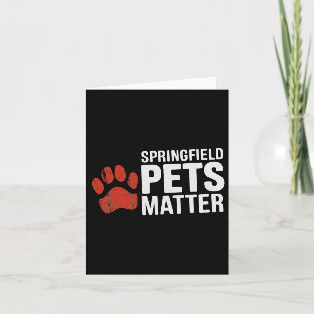 Carte Trump Ils Mangent Les Chiens Chats Springfield Pe (Devant)