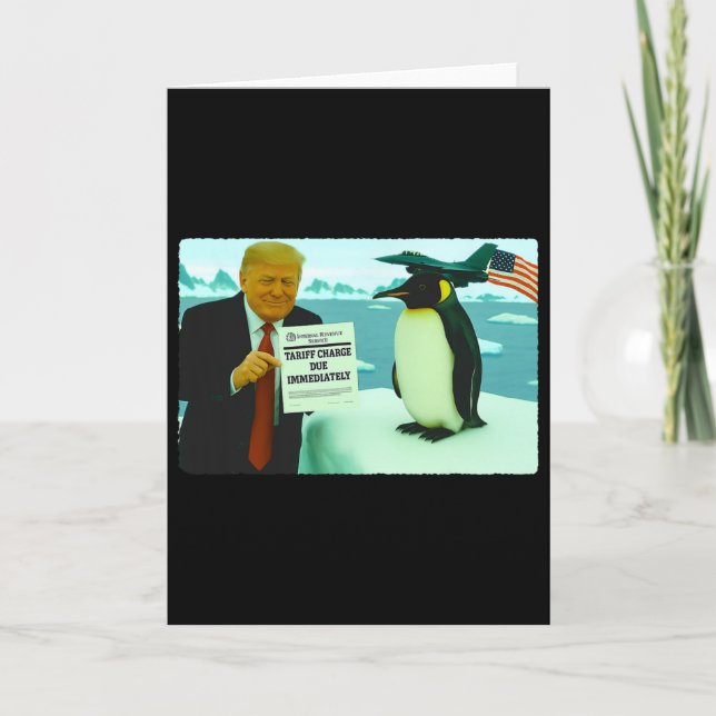 Carte Trump impose un droit de douane sur le pingouin Ir (Devant)