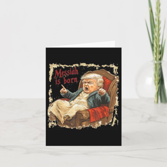 Carte Trump Jésus-Christ Noël laid (Devant)