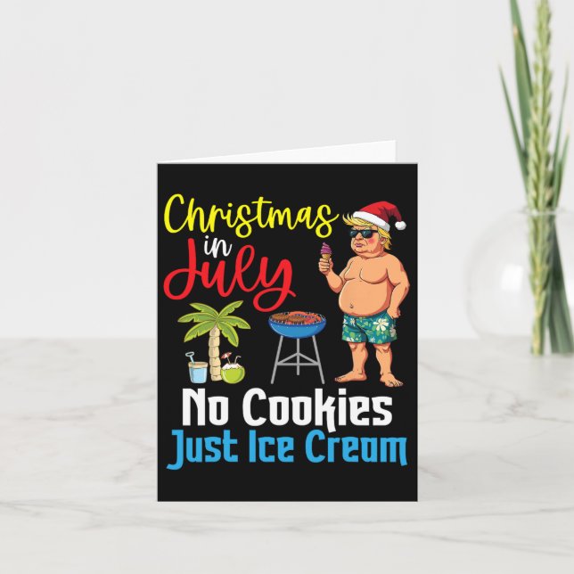 Carte Trump Joyeux Noël En Juillet Jour Pas De Cookies S (Devant)