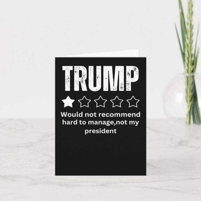 Carte Trump, la critique, pas mon président 2025 (Devant)