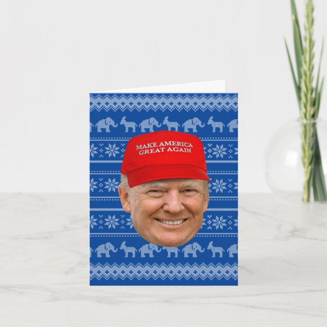 Carte TRUMP MAGA Noël (Devant)