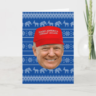 Carte TRUMP MAGA Noël