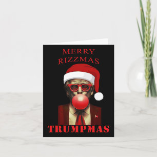 Carte Trump Merry Rizzmas Trumpmas Funny Christmas Bubbl