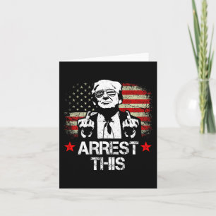 Carte Trump Middle Fingers Pro Trump 2024 (à l'arrière)