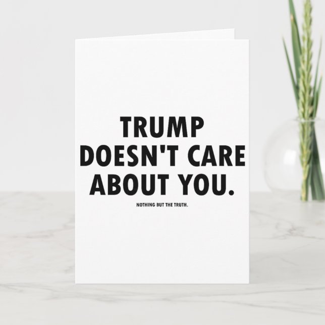 Carte Trump ne se soucie pas de vous  (Devant)