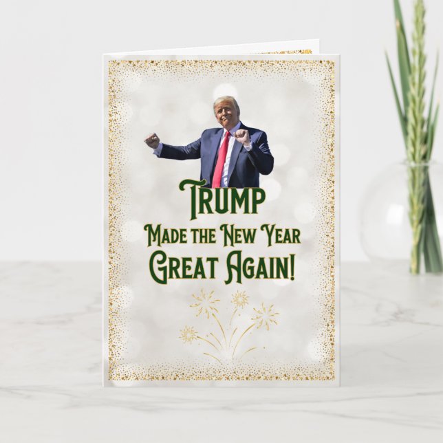 Carte Trump New Year's Card | Funny Trump Card (Devant)