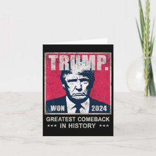 Carte Trump Nous Avons Gagné 2024 Le Plus Grand Comeck D