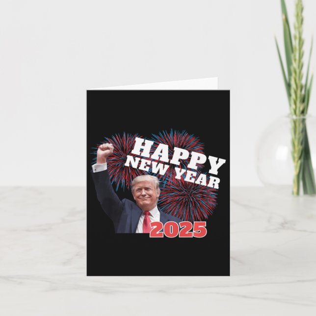 Carte Trump patriotique Bonne année 2025 Parti conservat (Devant)