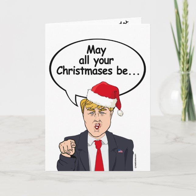 CARTE TRUMP : Que tous vos Noël soient blancs (Devant)