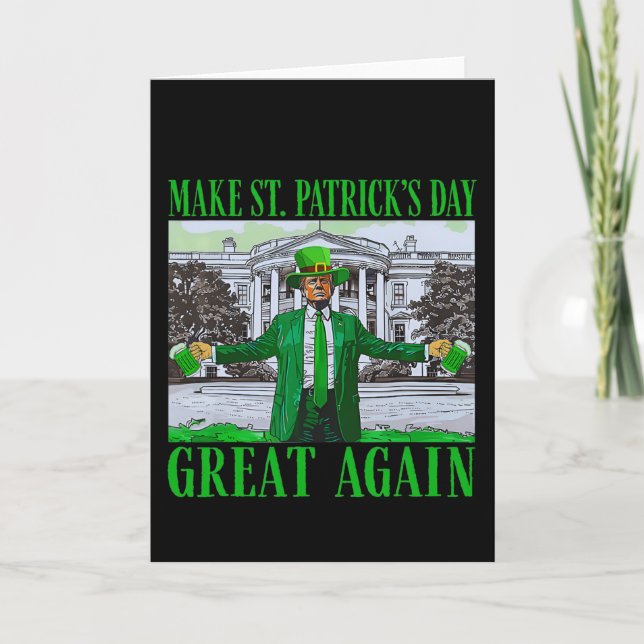 Carte Trump rendue la Saint-Patrick grande encore drôle  (Devant)