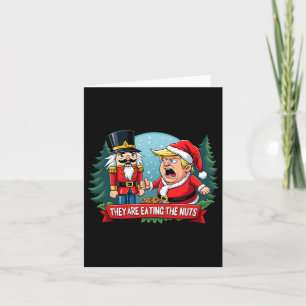 Carte Trump Santa Claus Avec Casse-Noisette Ils Mangent
