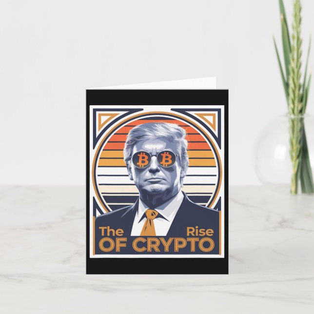 Carte Trump Sarcastique La Montée De Crypto Bitcoin Mine (Devant)