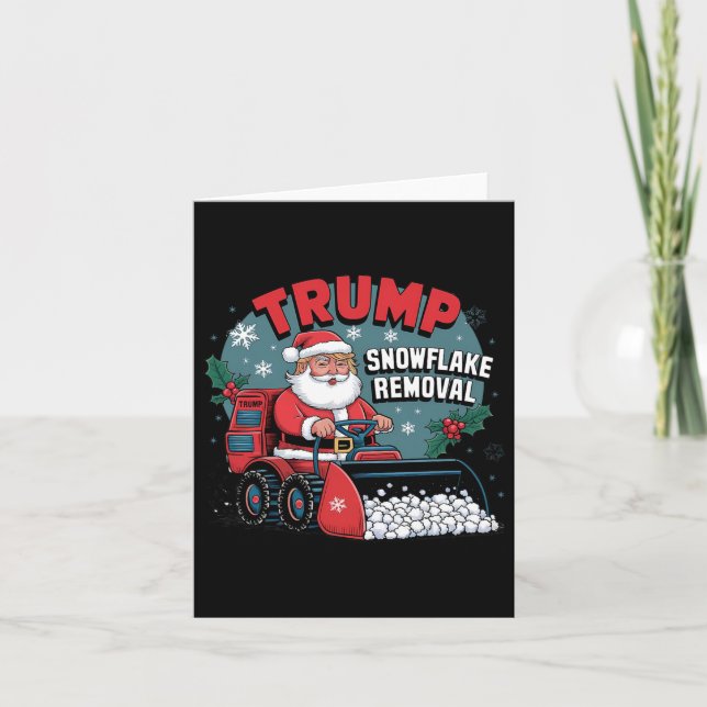 Carte Trump Snowflake Noël drôle Trump Snowplow Xma (Devant)