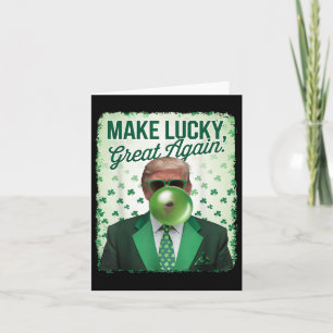 Carte Trump soufflant la bulle de gomme Rendre la chance