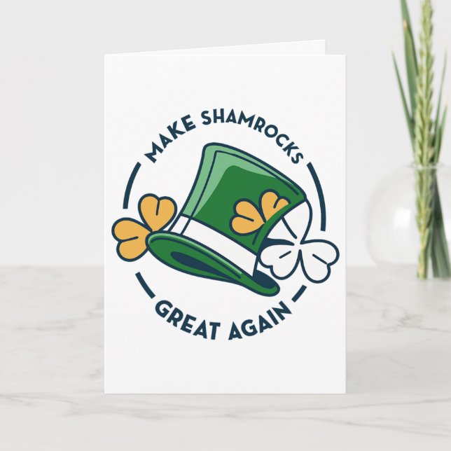 Carte Trump St. Patrick’s Day - Rendre les trèfles grand (Devant)