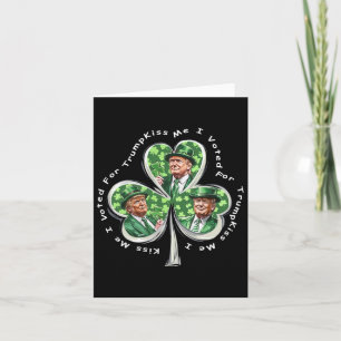 Carte Trump St Patrick's Day 2025 Drôle Embrassez-Moi J'