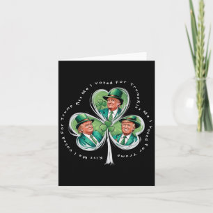 Carte Trump St Patrick's Day 2025 Drôle Kiss Me I Voted 