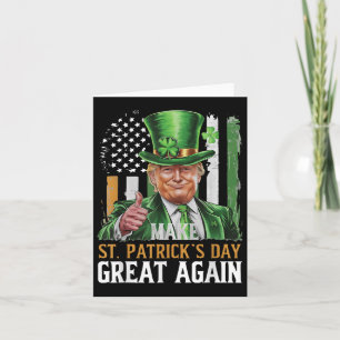 Carte Trump St.patricks Day, drôle de parodie politique