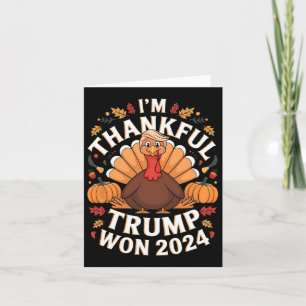Carte Trump Thanksgiving Je remercie Trump d'avoir gagné