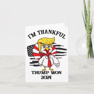 Carte Trump Thanksgiving Je remercie Trump d'avoir gagné