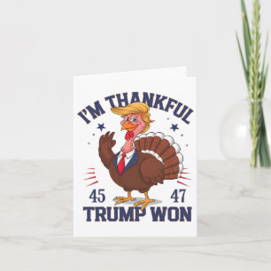 Carte Trump Thanksgiving Je remercie Trump d'avoir gagné