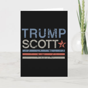 Carte Trump Tim Scott Vintage Distressed Retro Rayures