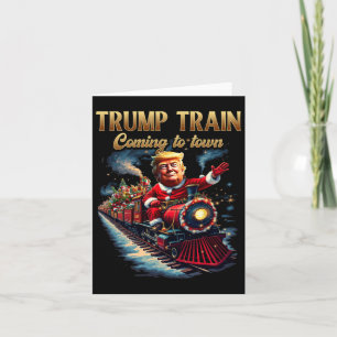 Carte Trump Train Arrive À La Ville Drôle Noël Père Noël