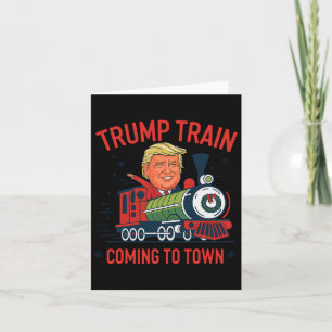 Carte Trump Train Arrive À La Ville Drôle Noël Père Noël