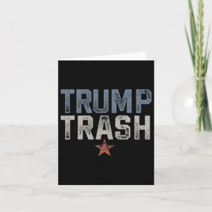 Carte Trump Trash 2024 Grunge Vintage Garbyge Pour Trump