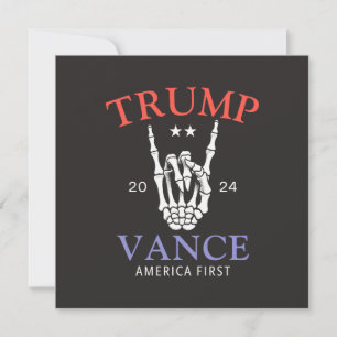 Carte Trump Vance 2024 Amérique d'abord