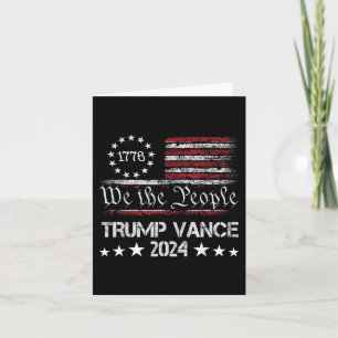 Carte Trump Vance 2024 Président Trump Supporter Re-elec