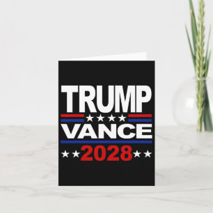 Carte Trump Vance 2028 Président républicain du troisièm